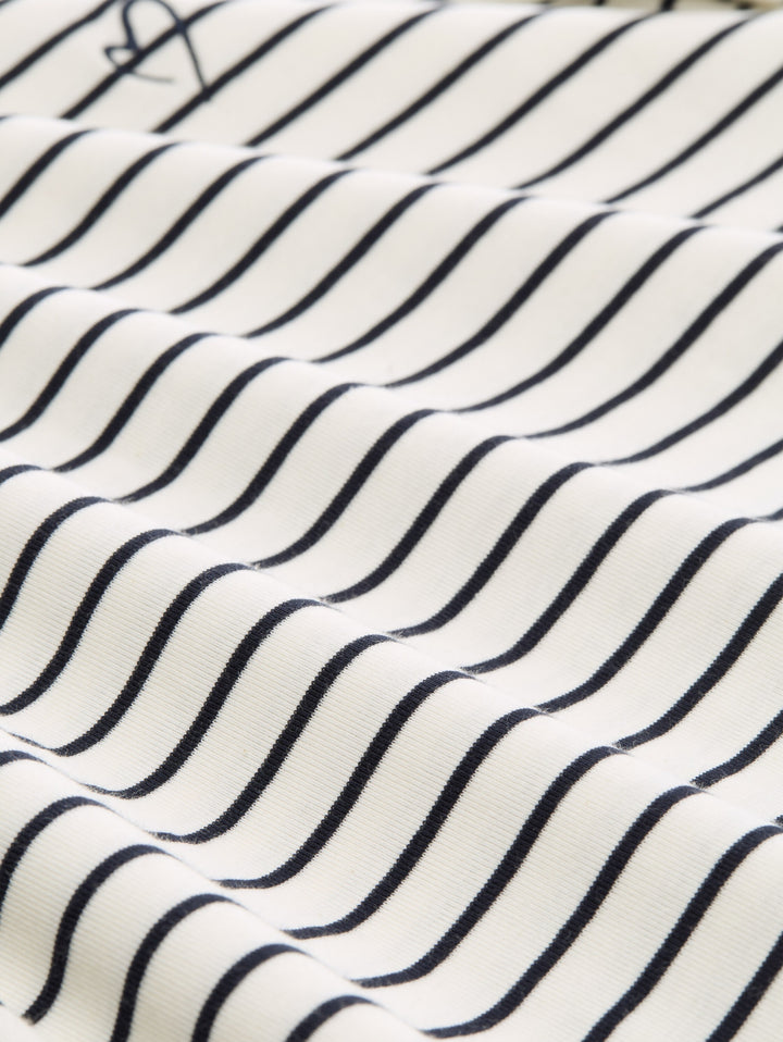 T-Shirt striped boatneck, navy offwhite stripe 40354 Bild 2