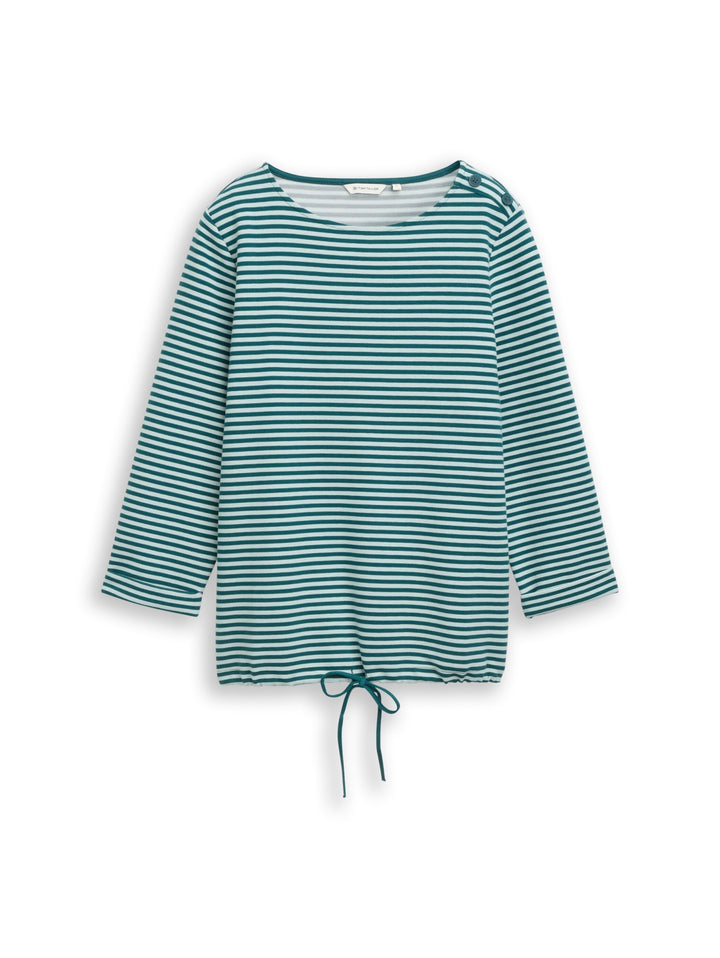 T-shirt structured, mint green regular stripe 40016 Bild 1