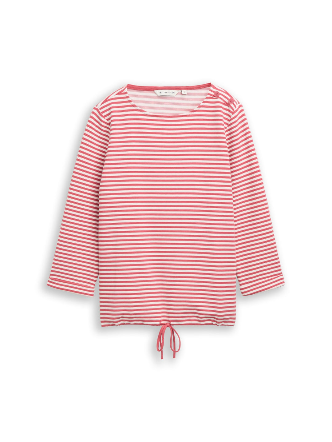 T-shirt structured, pink offwhite regular stripe 39435 Bild 1