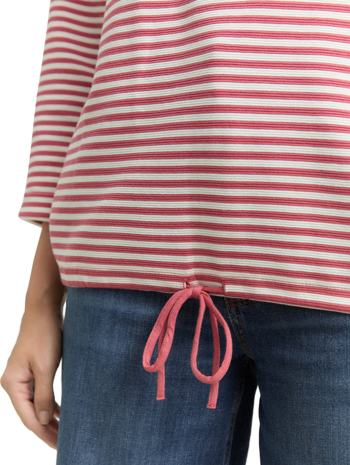 T-shirt structured, pink offwhite regular stripe 39435 Bild 6