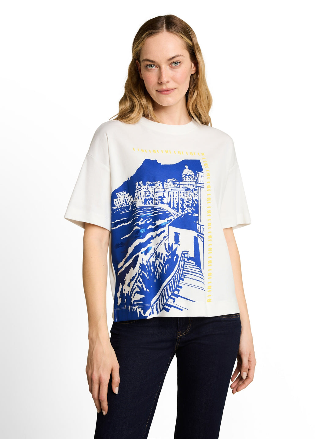 T-Shirt with artwork, Whisper White 10315 Bild 5