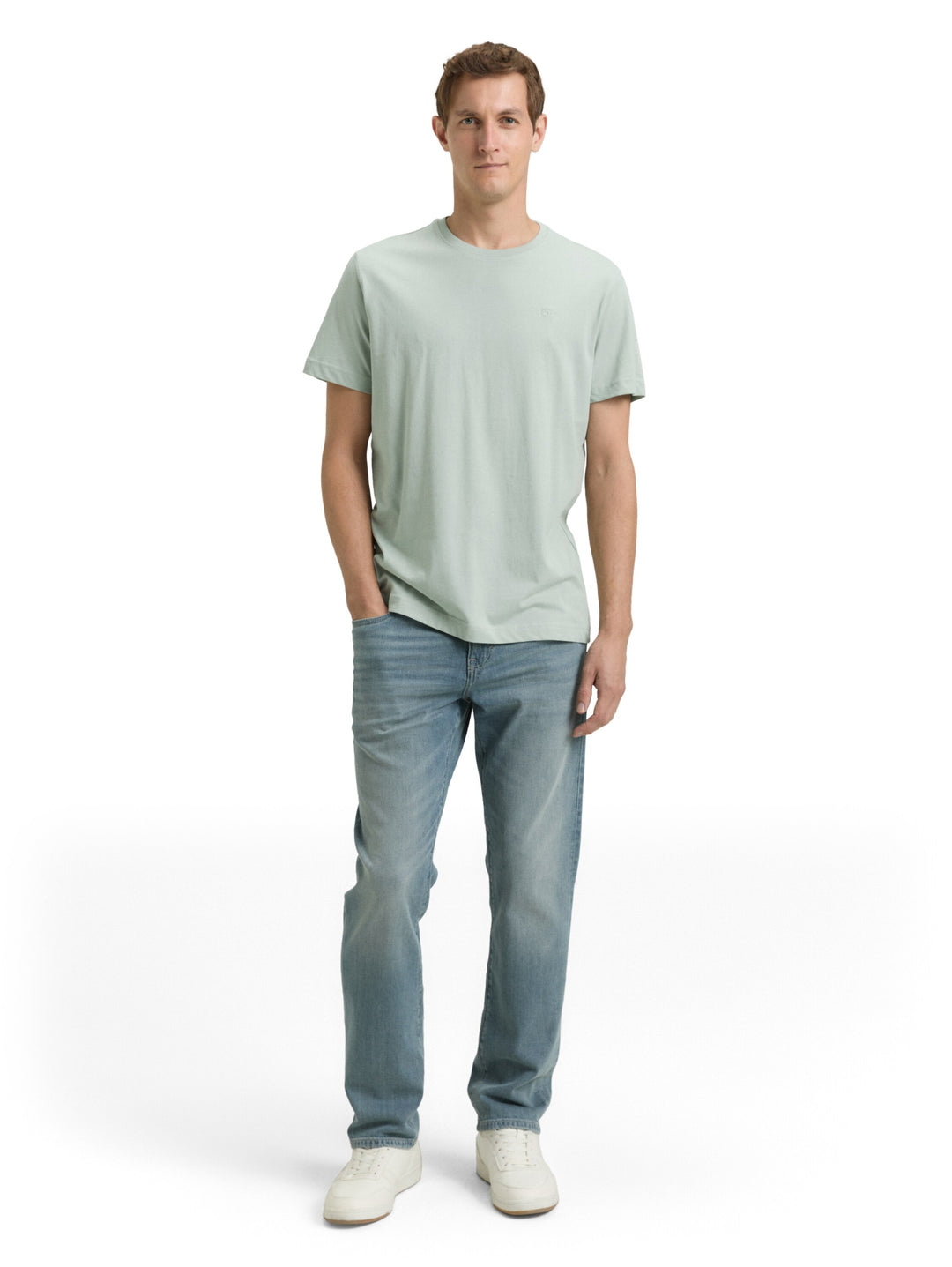 t-shirt with embro, soft greyish green 12792 Bild 3