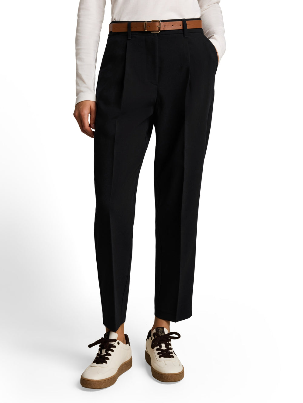 tailored loose fit pants, deep black 14482 Bild 2