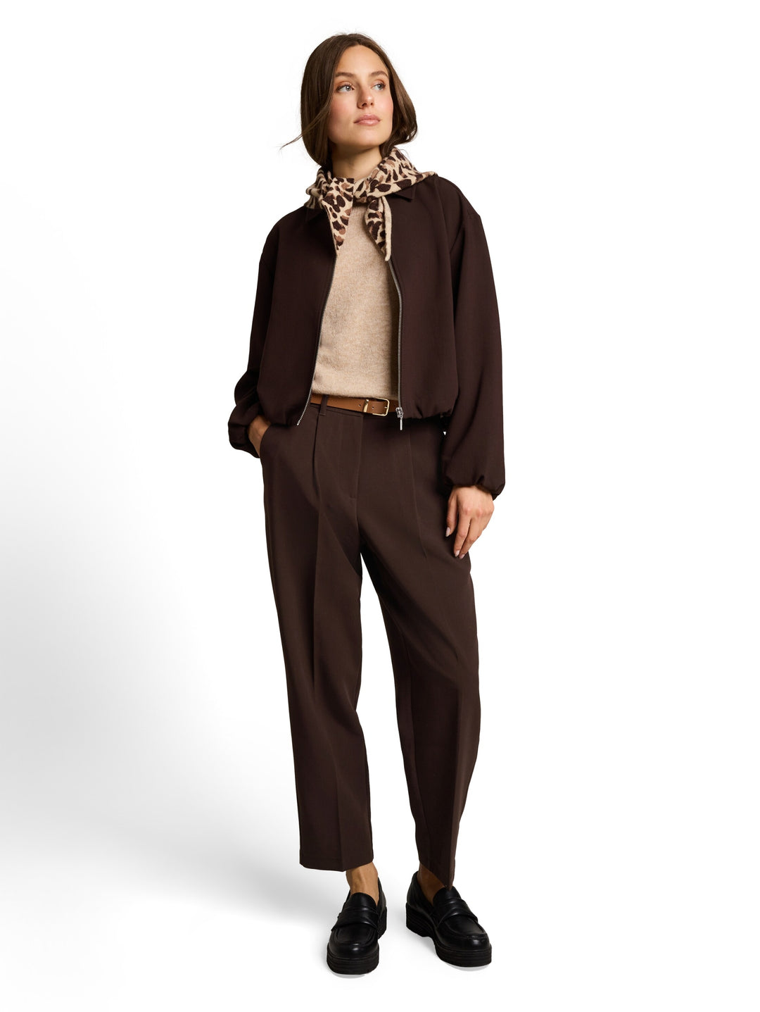 tailored loose fit pants, java dark brown 13234 Bild 6