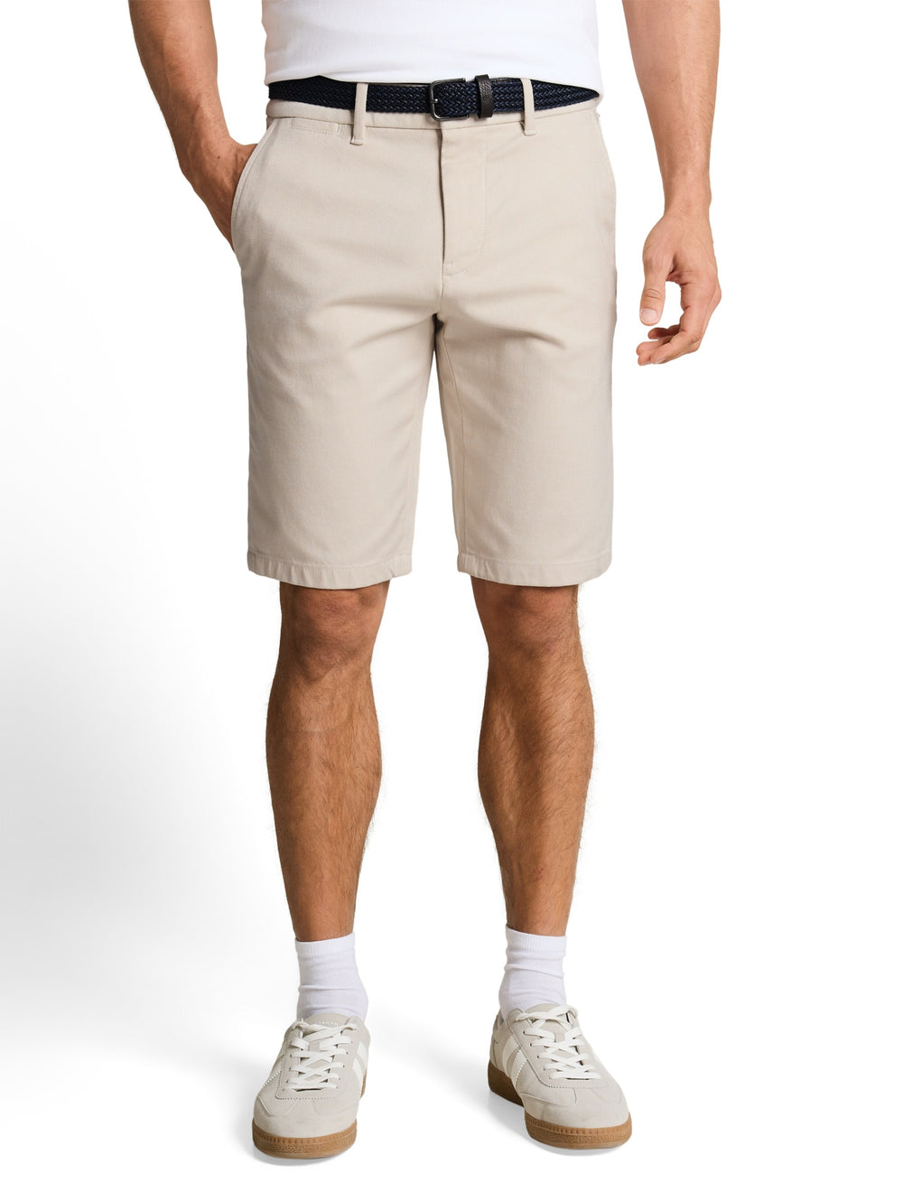 traveler slim chino shorts, beige zig zag structure 40061 Bild 2