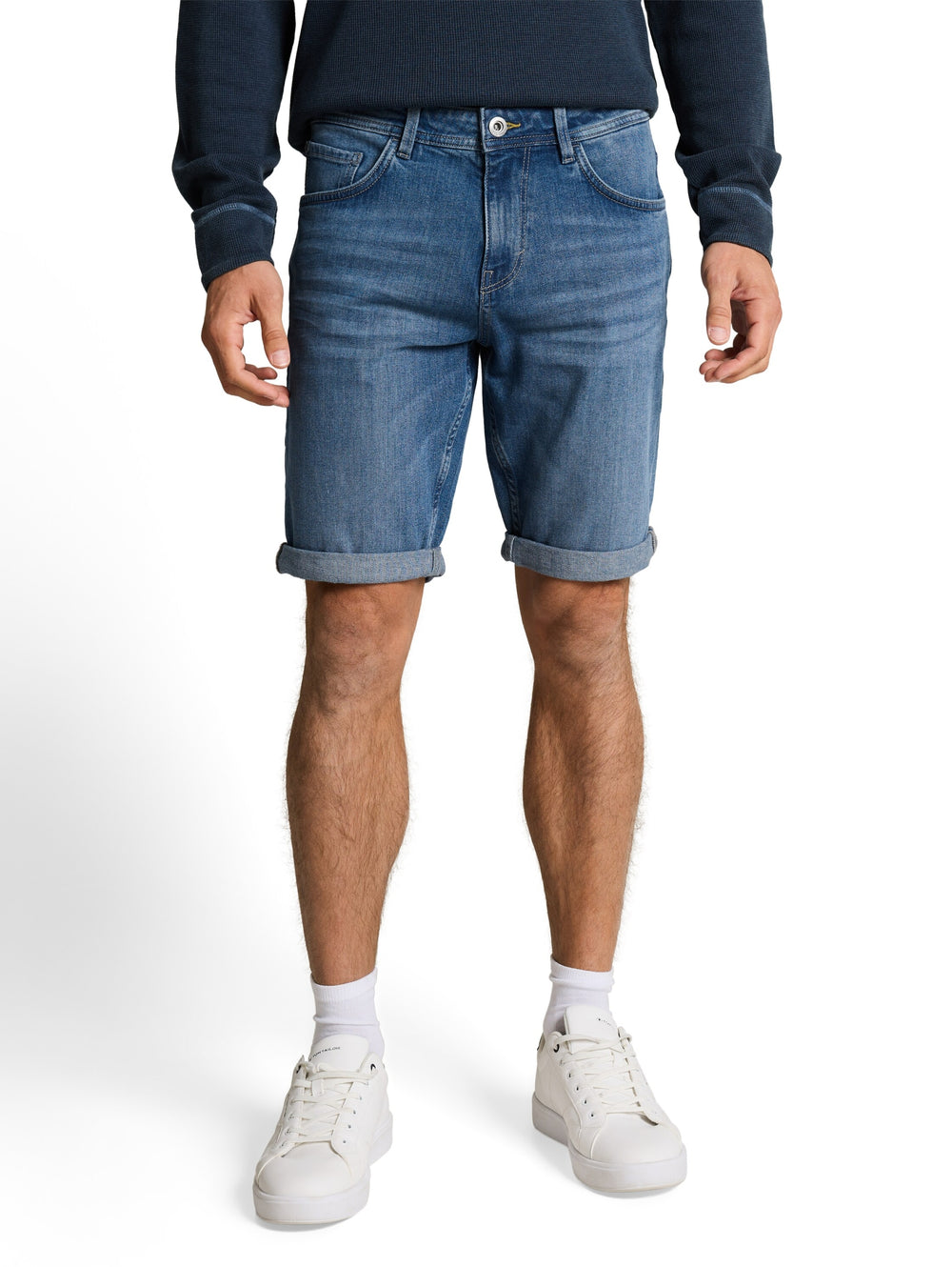 TTJOSH REGULAR SHORTS, mid stone bright blue denim 10152 Bild 2