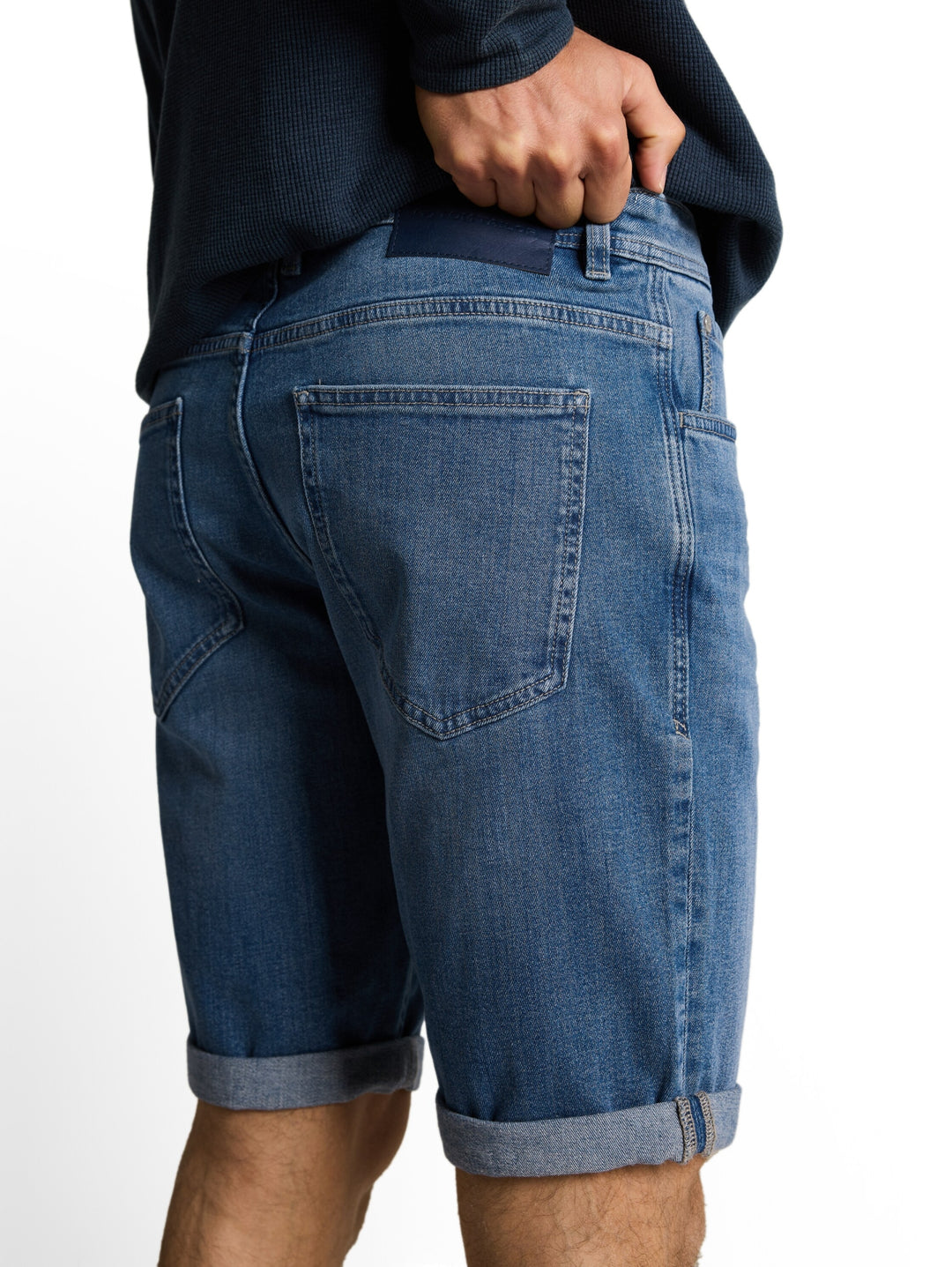 TTJOSH REGULAR SHORTS, mid stone bright blue denim 10152 Bild 5
