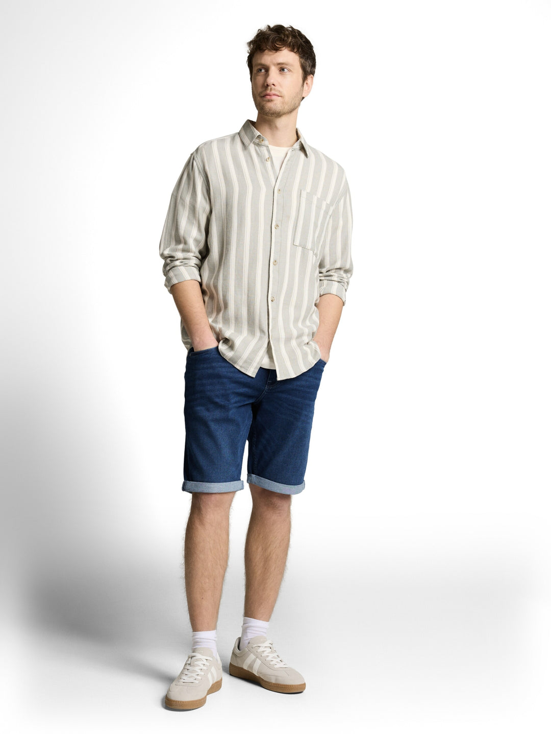 TTJOSH REGULAR SHORTS, Used Mid Stone Blue Denim 10119 Bild 5