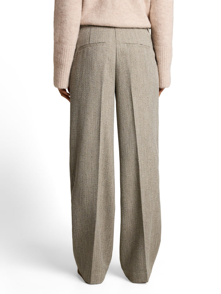TTLea wide leg structured, gravel beige herringbone 40861 Bild 4