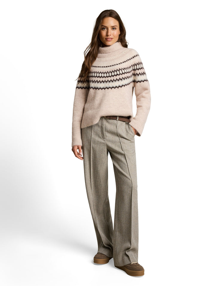 TTLea wide leg structured, gravel beige herringbone 40861 Bild 6