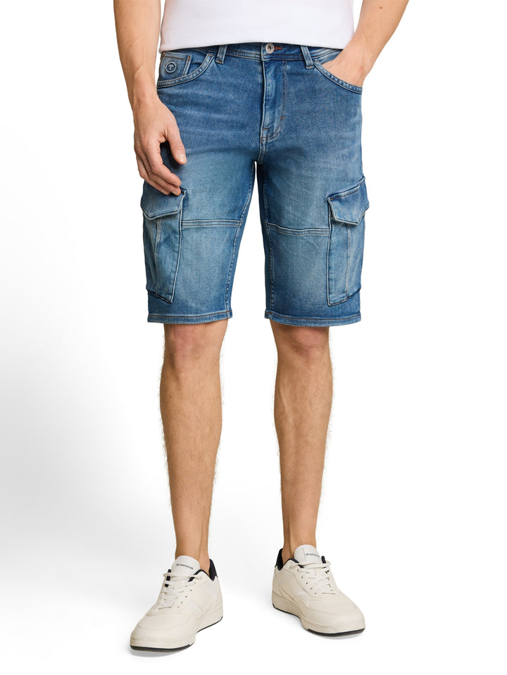 TTMARVIN STRAIGHT CARGO SHORTS, Used Mid Stone Blue Denim 10119 Bild 2