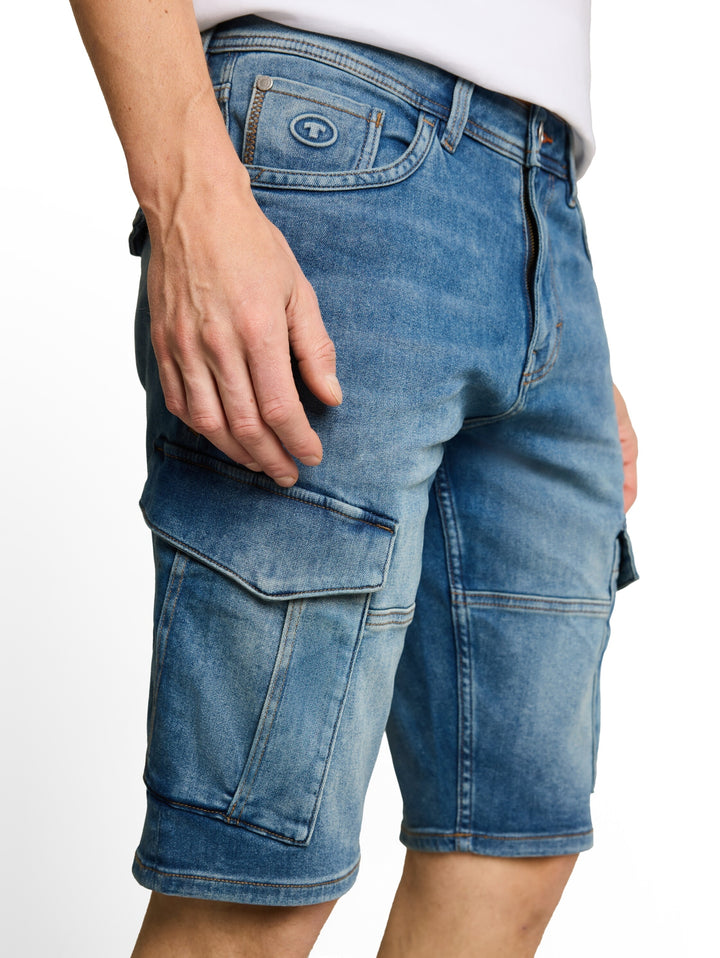 TTMARVIN STRAIGHT CARGO SHORTS, Used Mid Stone Blue Denim 10119 Bild 6