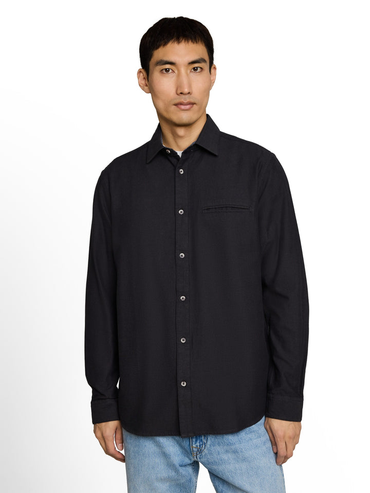 twill shirt, black twill structure 40710 Bild 5