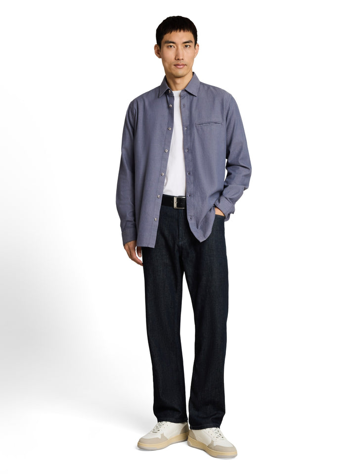 twill shirt, blue twill structure 40709 Bild 3