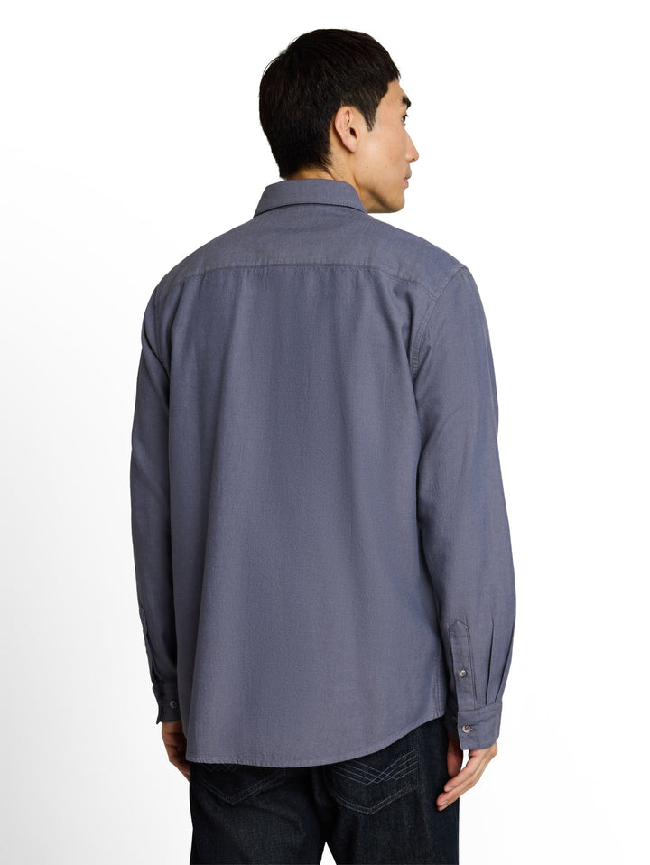 twill shirt, blue twill structure 40709 Bild 4