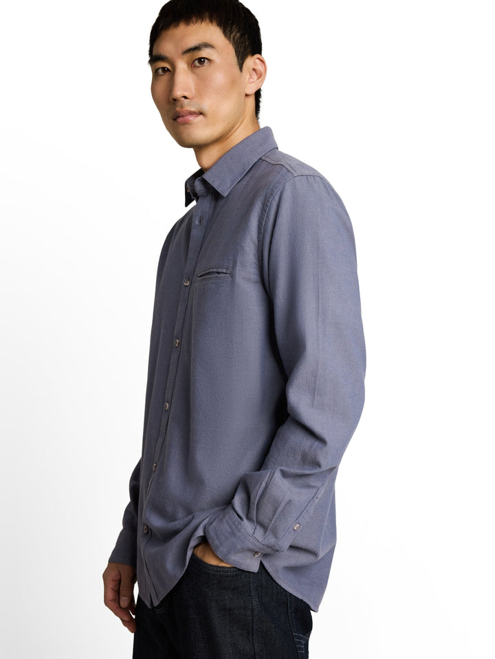twill shirt, blue twill structure 40709 Bild 5