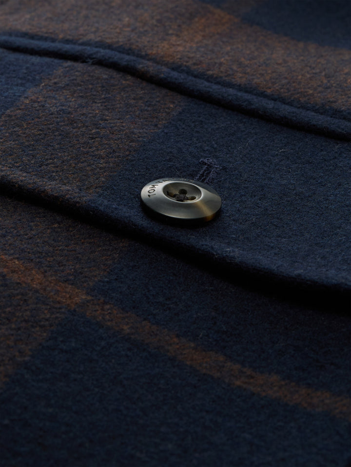wool overshirt, navy camel check 40607 Bild 2
