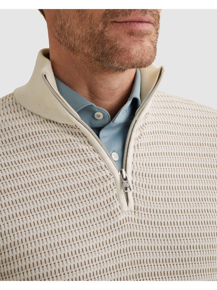 Half zip collar cotton modal, Cloud Dancer 7004 Bild 5