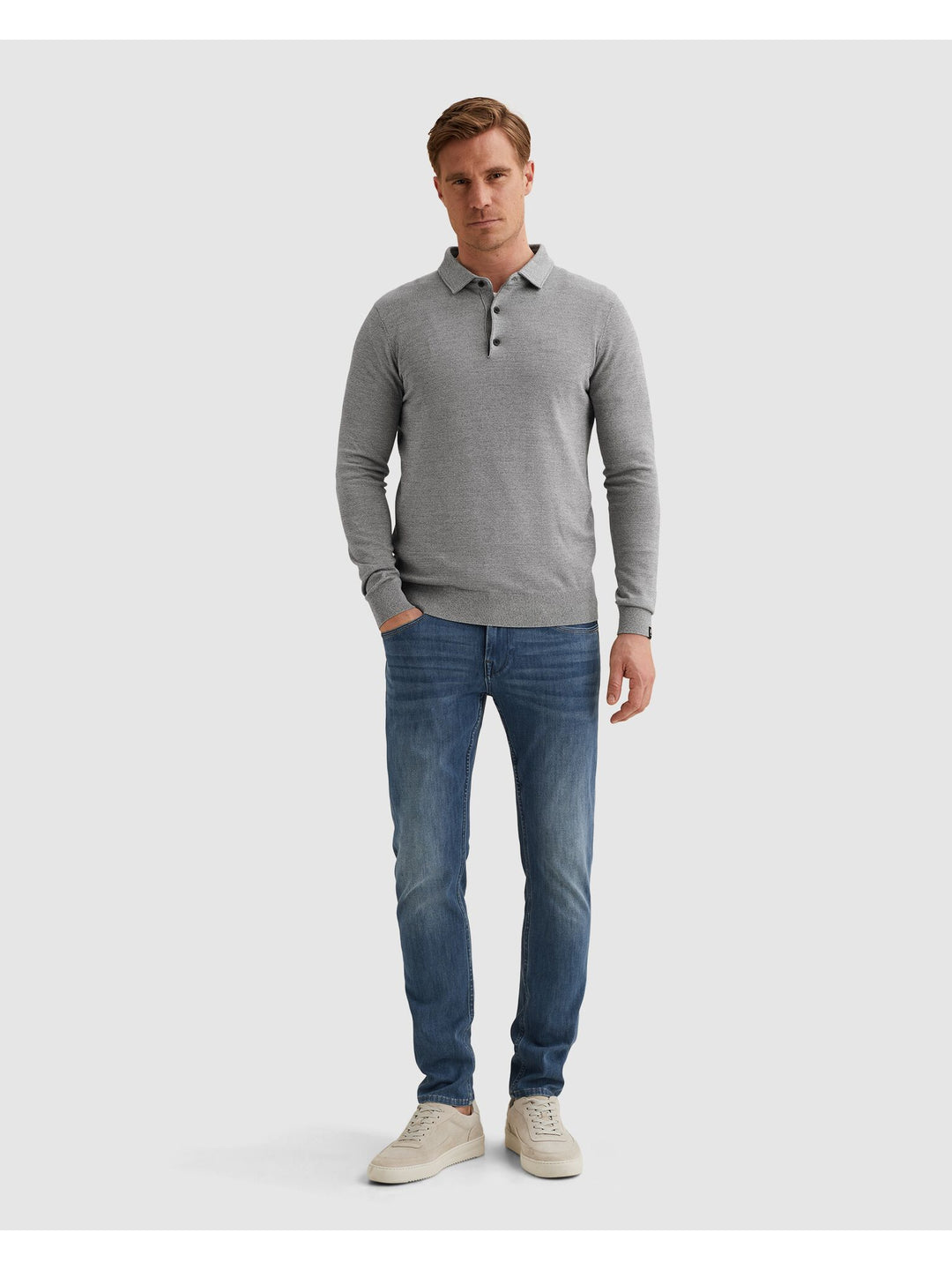 Long sleeve polo cotton modal moul, China Blue 5356 Bild 5