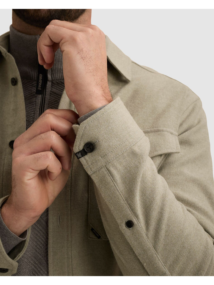 Long sleeve shirt Brushed Melange, Forest Fog 6479 Bild 8