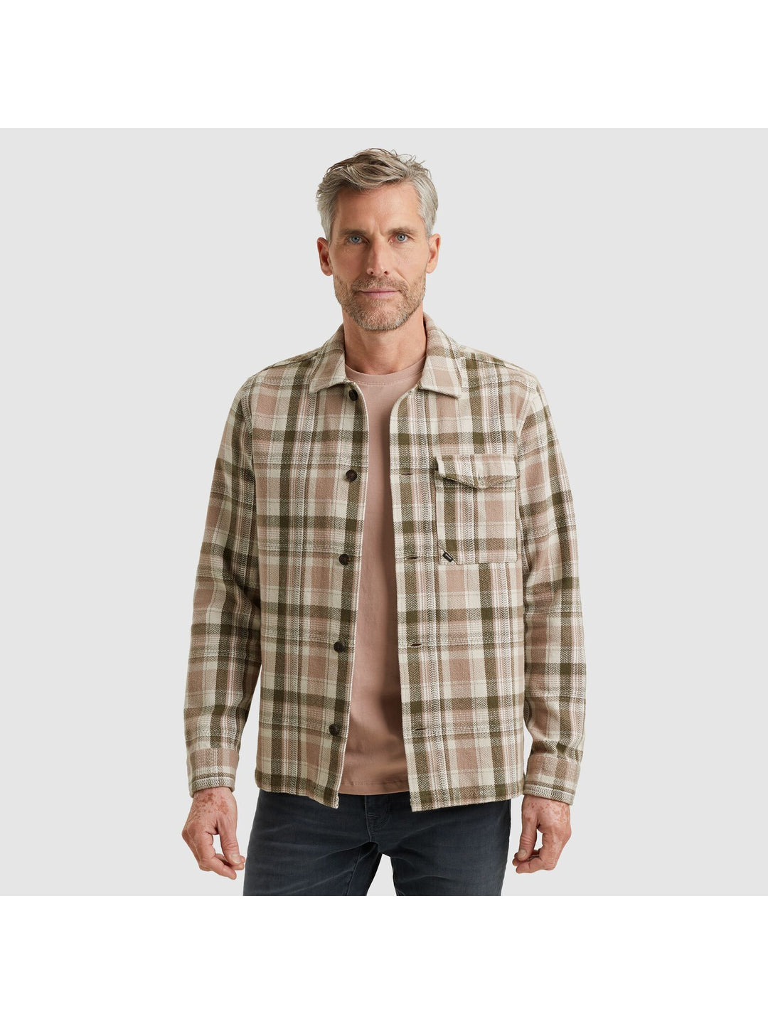LONG SLEEVE SHIRT Herringbone chec, Silver Lining 7074 Bild 3