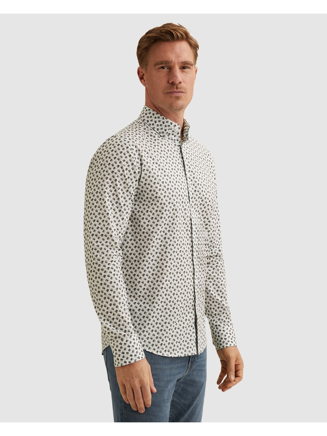 LONG SLEEVE SHIRT Print on Poplin, Cloud Dancer 7004 Bild 4