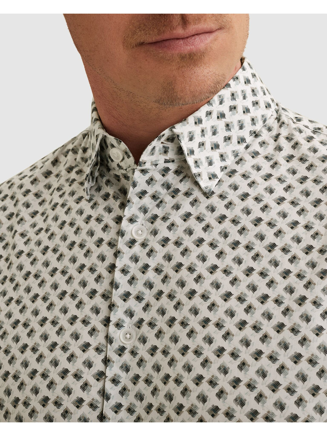 LONG SLEEVE SHIRT Print on Poplin, Cloud Dancer 7004 Bild 6