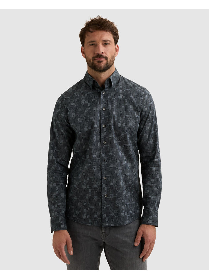 Long sleeve shirt Print on poplin, China Blue 5356 Bild 10