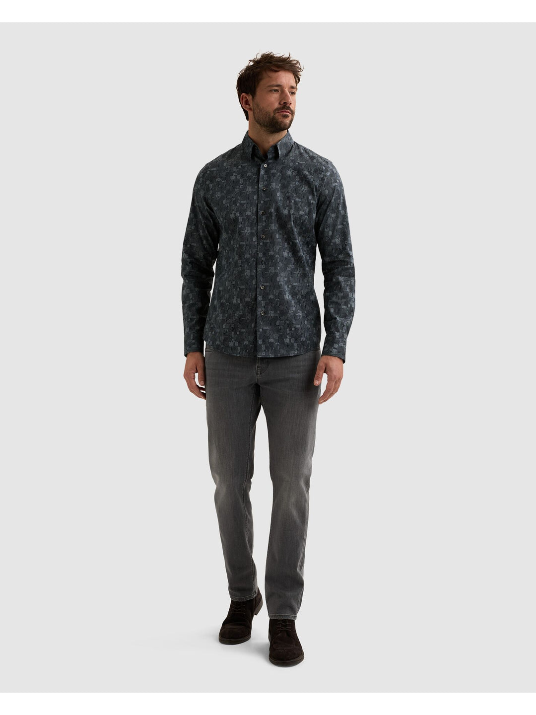 Long sleeve shirt Print on poplin, China Blue 5356 Bild 12