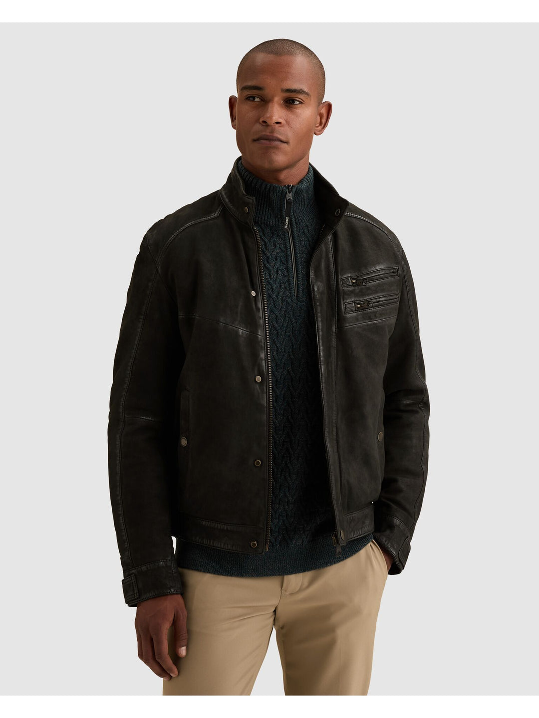 Short jacket Sheep Veg Leather, Black 999 Bild 3