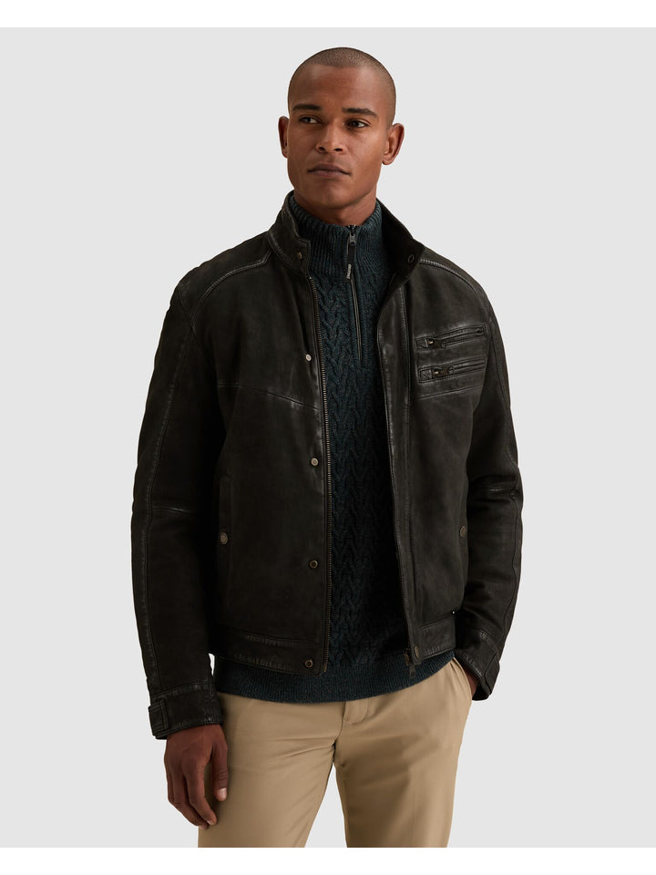 Short jacket Sheep Veg Leather, Black 999 Bild 3