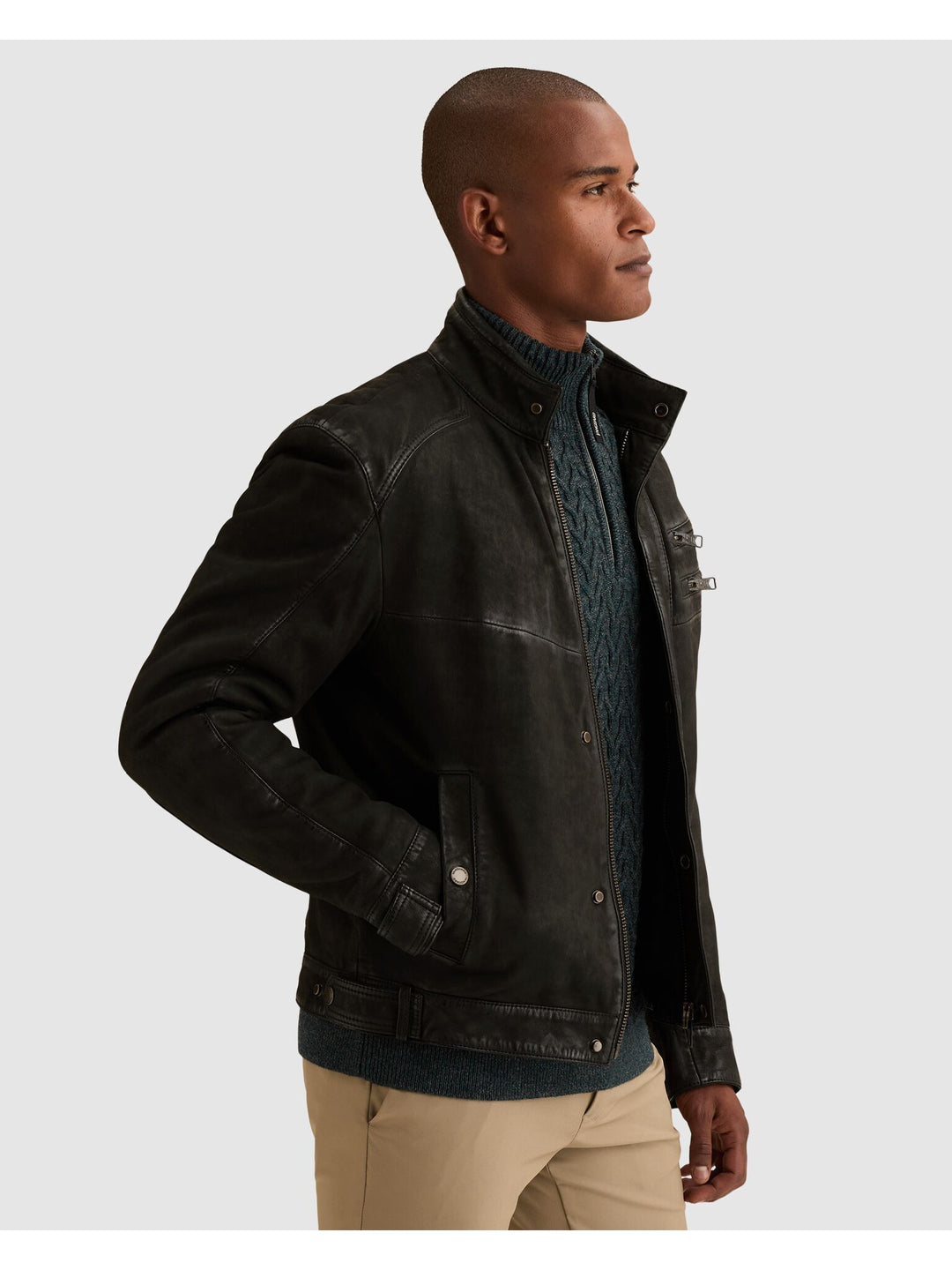 Short jacket Sheep Veg Leather, Black 999 Bild 6
