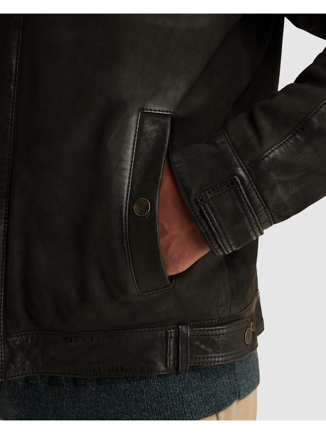Short jacket Sheep Veg Leather, Black 999 Bild 7