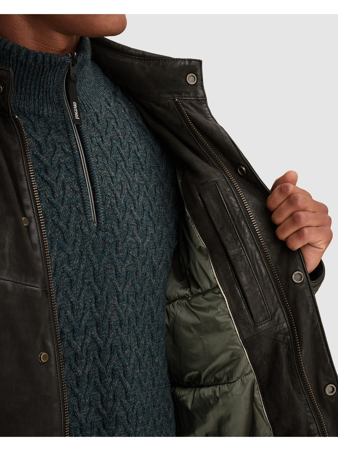 Short jacket Sheep Veg Leather, Black 999 Bild 8