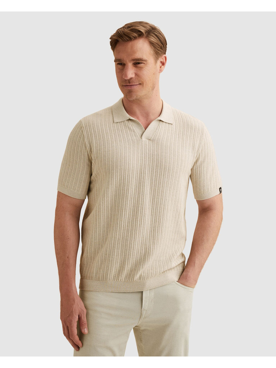 Short sleeve polo cotton linen ble, Pure Cashmere 8265 Bild 3