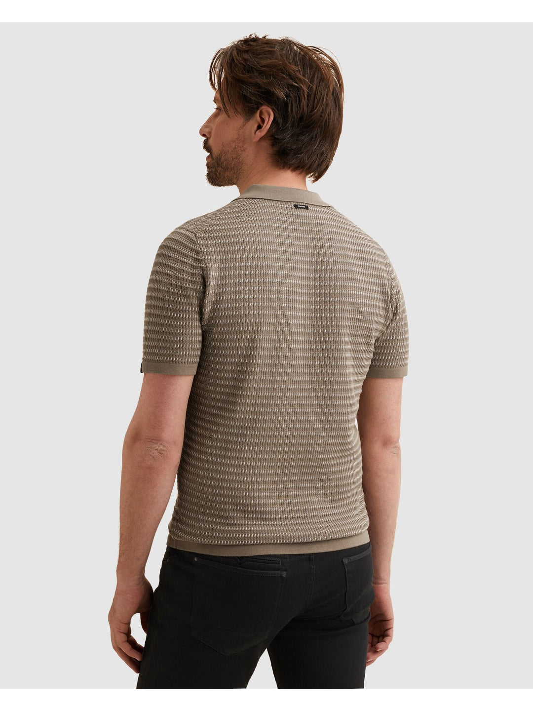 Short sleeve polo cotton modal, Brindle 8025 Bild 4