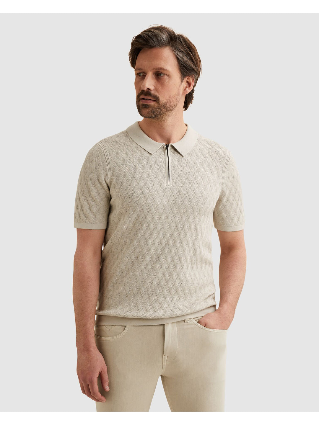 Short sleeve polo cotton modal, Moonstruck 9017 Bild 4