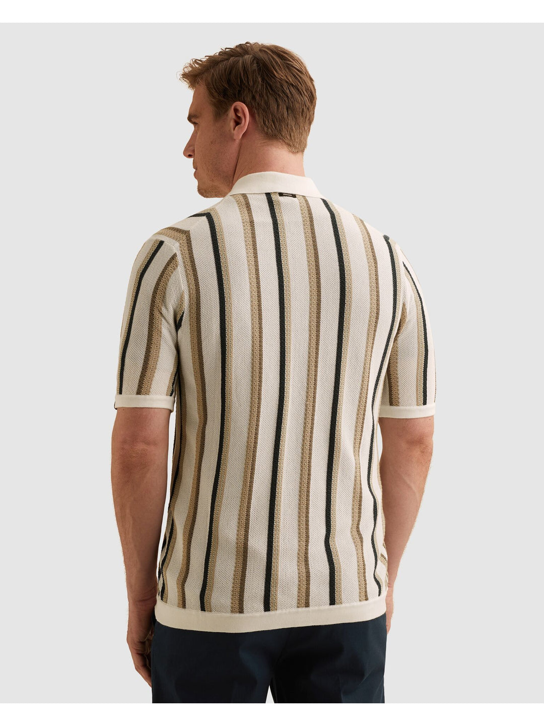 Short sleeve polo cotton modal, Cloud Dancer 7004 Bild 4