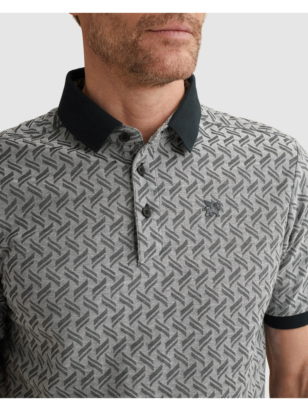 Short sleeve polo jacquard blend, Sky Captain 5073 Bild 6