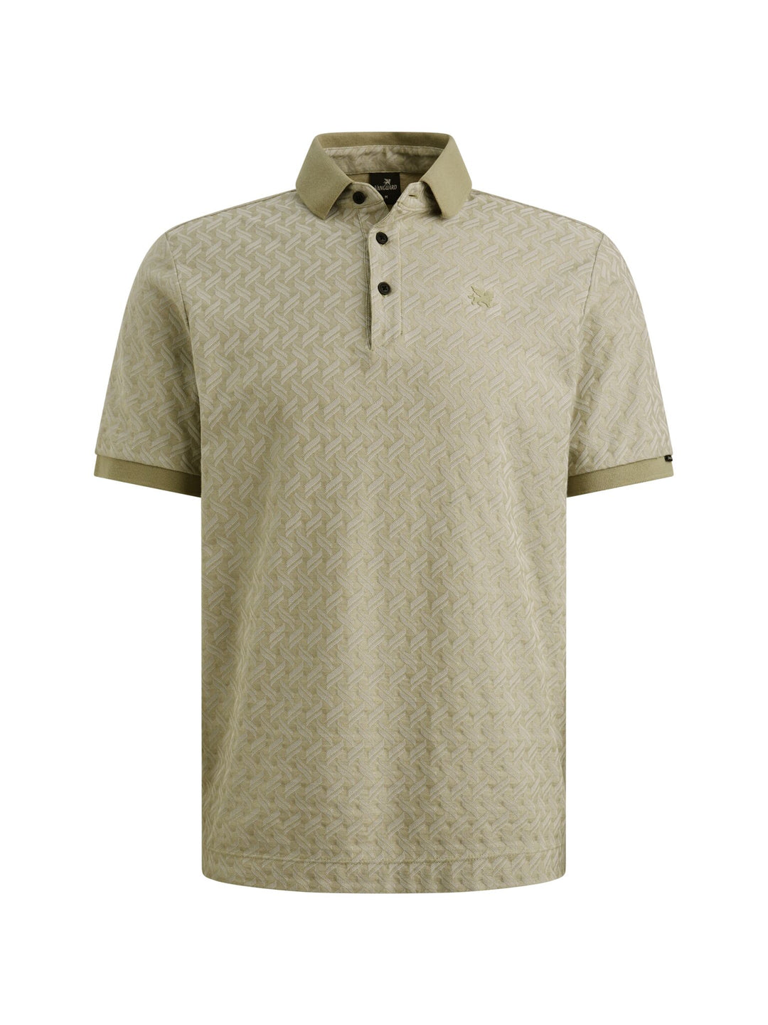 Short sleeve polo jacquard blend, Tea 6390 Bild 1