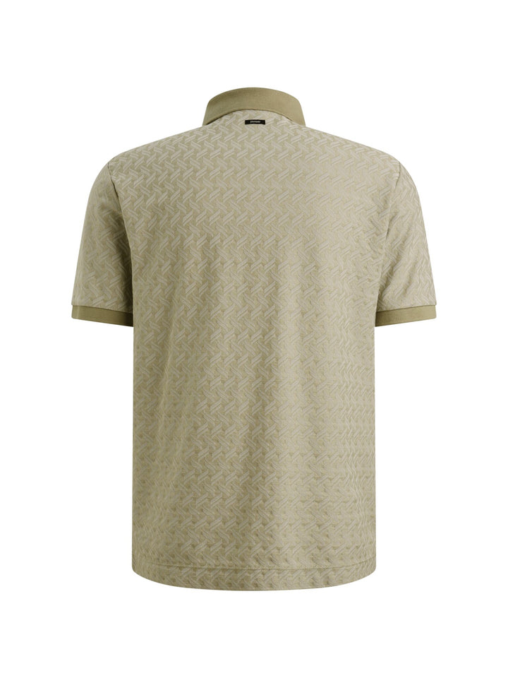 Short sleeve polo jacquard blend, Tea 6390 Bild 2
