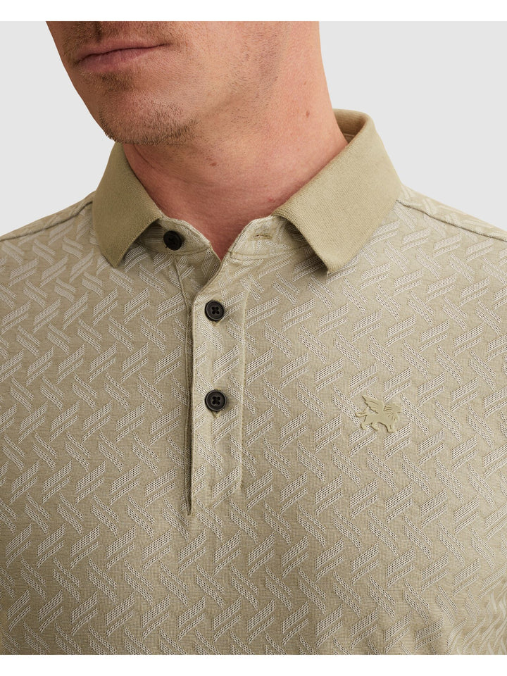 Short sleeve polo jacquard blend, Tea 6390 Bild 5