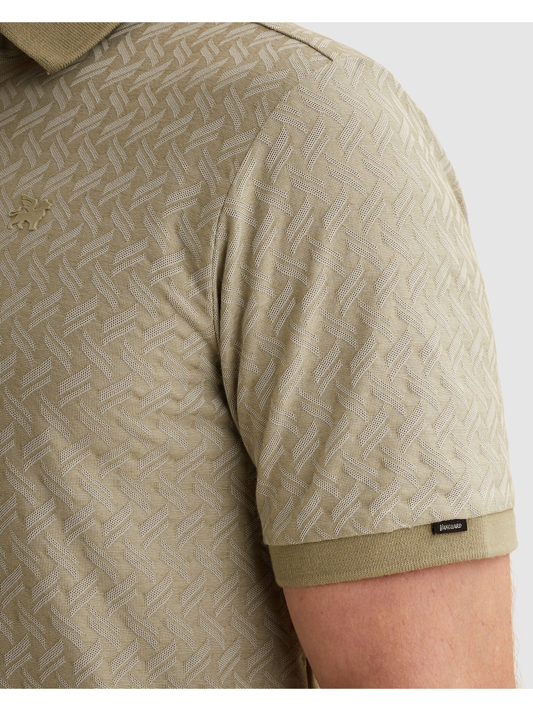 Short sleeve polo jacquard blend, Tea 6390 Bild 6