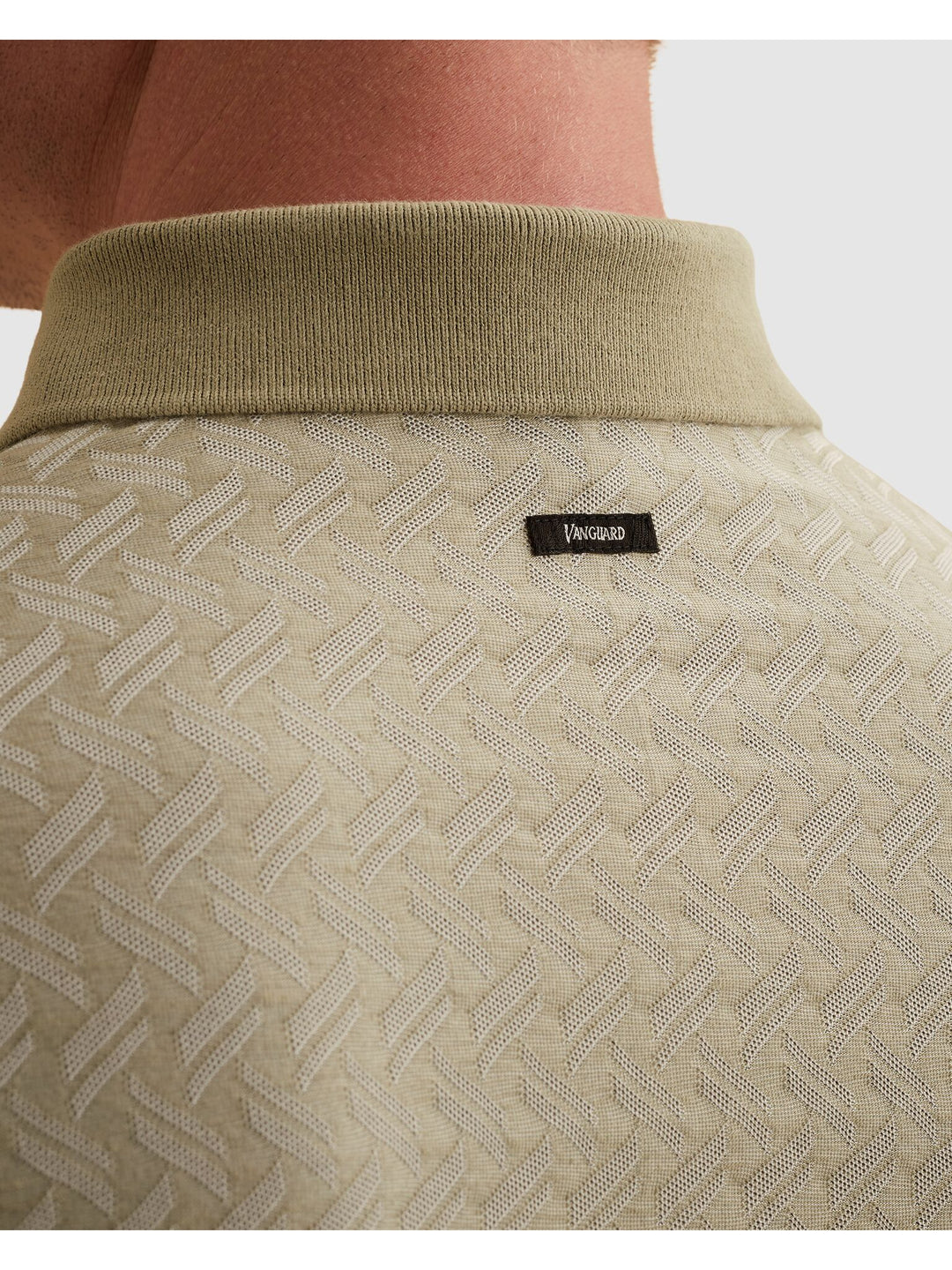 Short sleeve polo jacquard blend, Tea 6390 Bild 7