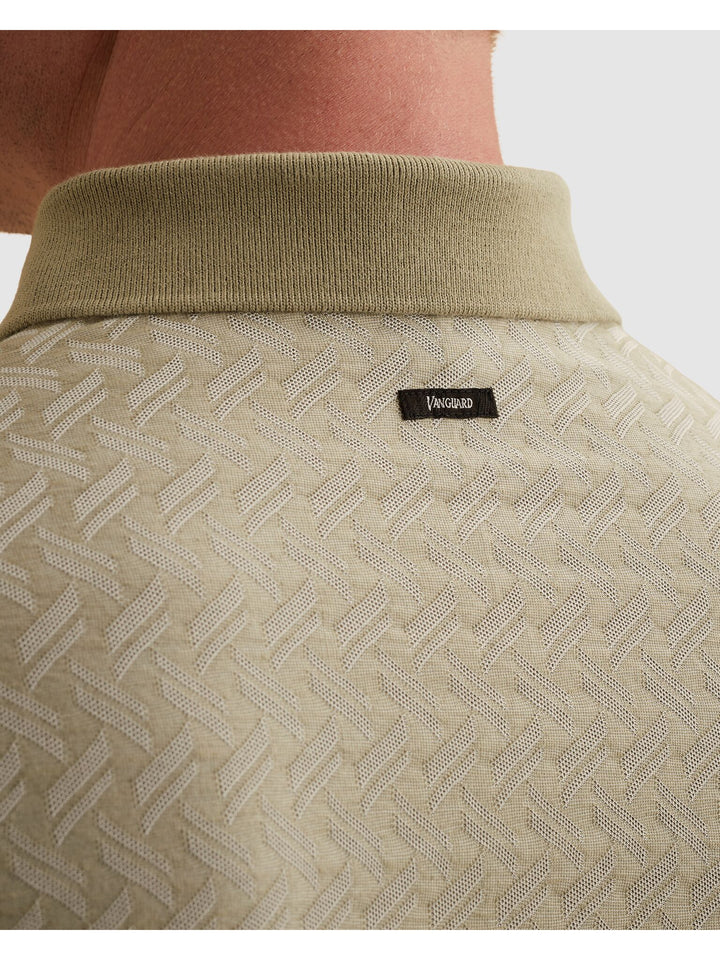 Short sleeve polo jacquard blend, Tea 6390 Bild 7