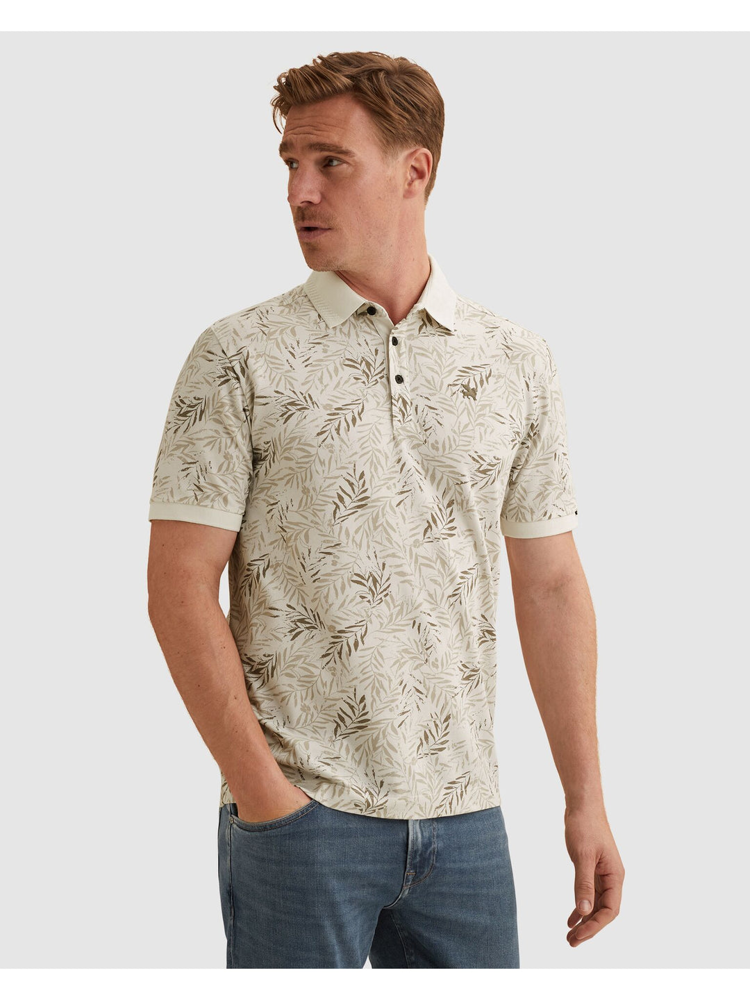 Short sleeve polo stretch pique bl, Cloud Dancer 7004 Bild 4