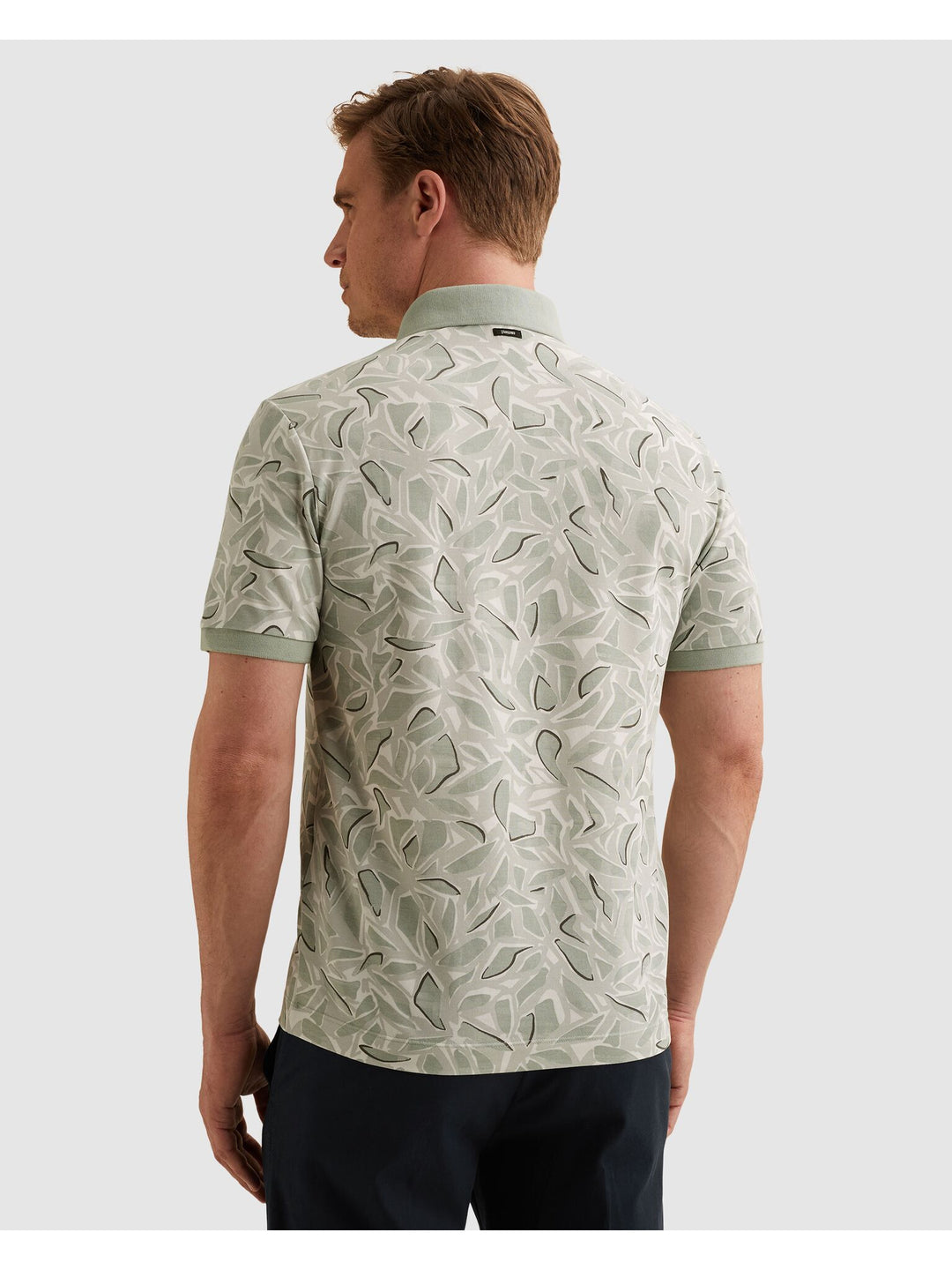 Short sleeve polo stretch pique bl, Aqua Gray 9089 Bild 4