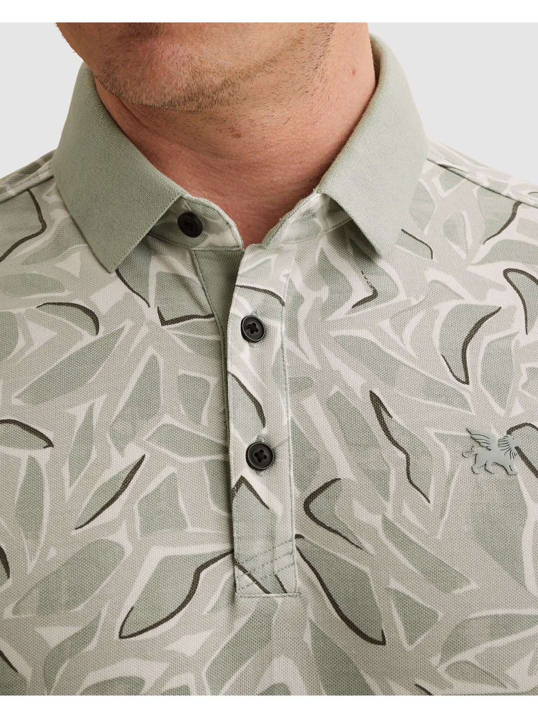 Short sleeve polo stretch pique bl, Aqua Gray 9089 Bild 5