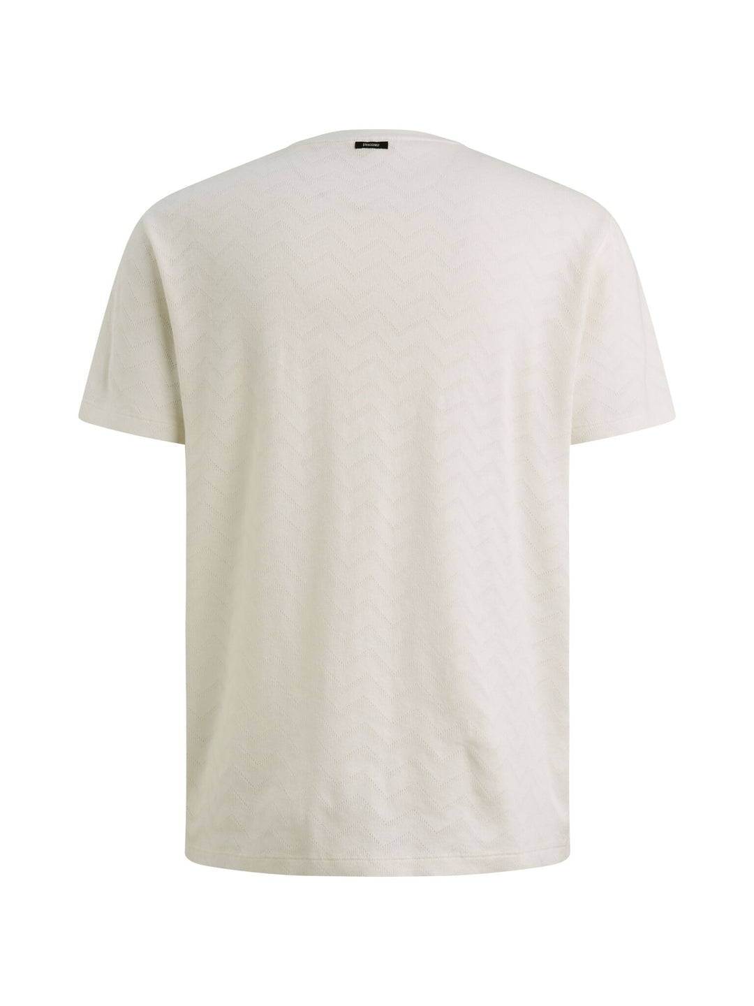 Short sleeve r-neck jacquard jerse, Cloud Dancer 7004 Bild 2