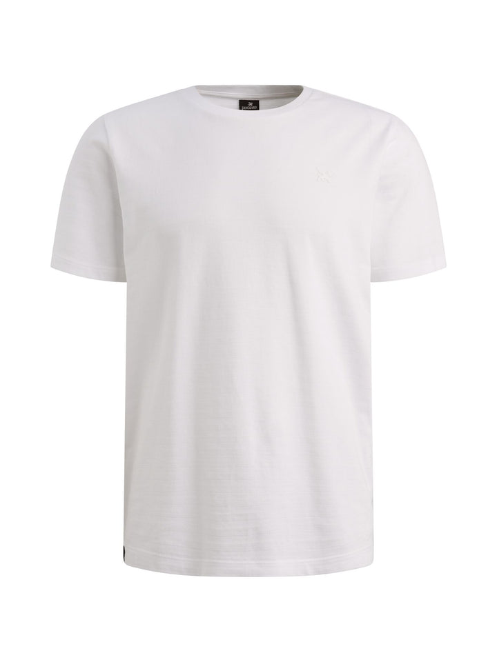 Short sleeve r-neck jersey structu, Bright White 7003 Bild 1